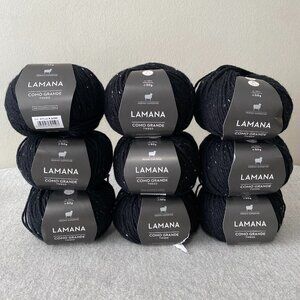 NWT Lamana Como Grande Tweed Colour 01T Black Lot of 9